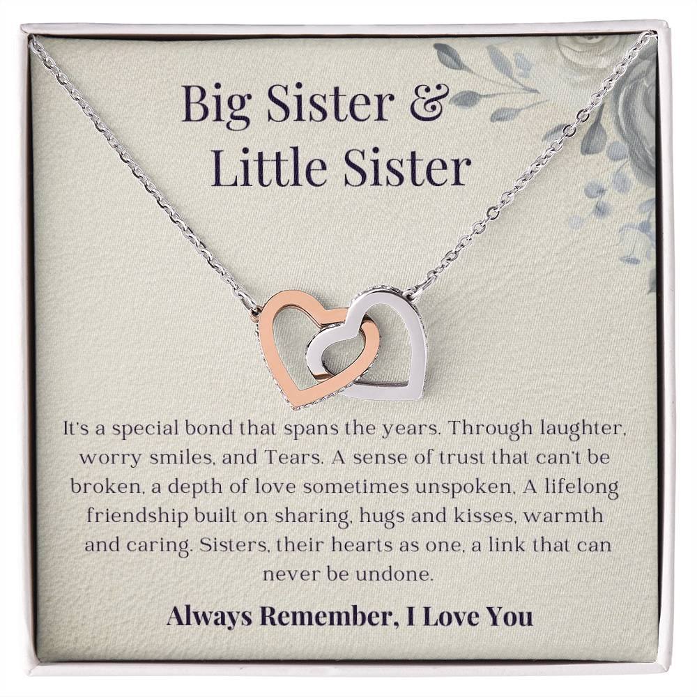 Big Sister Little Sister | Special  Bond | Interlocking Heart Necklace