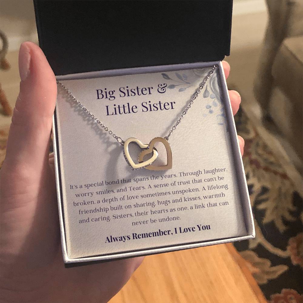 Big Sister Little Sister | Special  Bond | Interlocking Heart Necklace