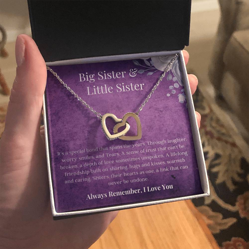 Big Sister Little Sister | Special Bond | Interlocking Heart Necklace