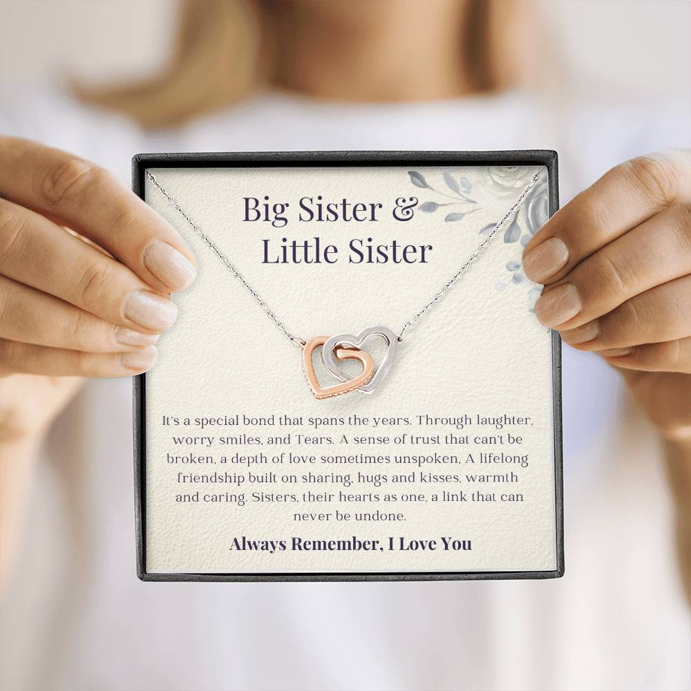 Big Sister Little Sister | Special  Bond | Interlocking Heart Necklace