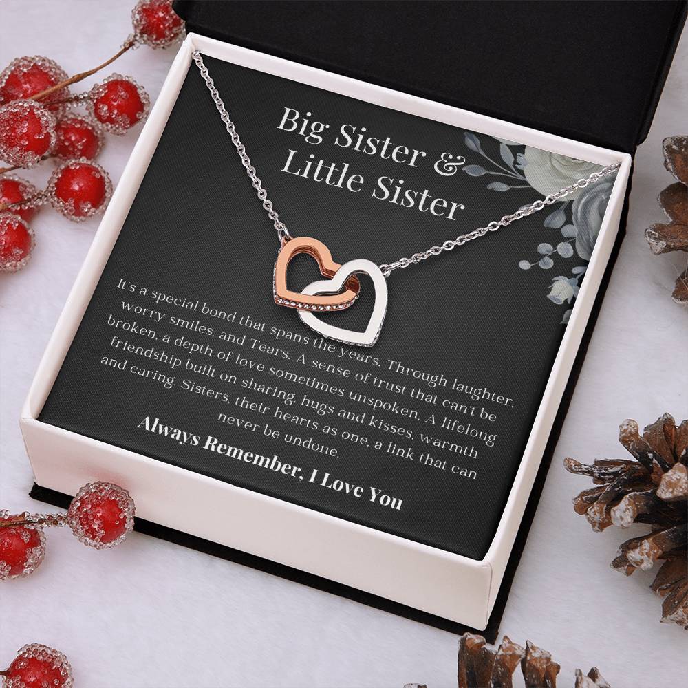 Big Sister Little Sister | Special Bond | Interlocking Heart Necklace