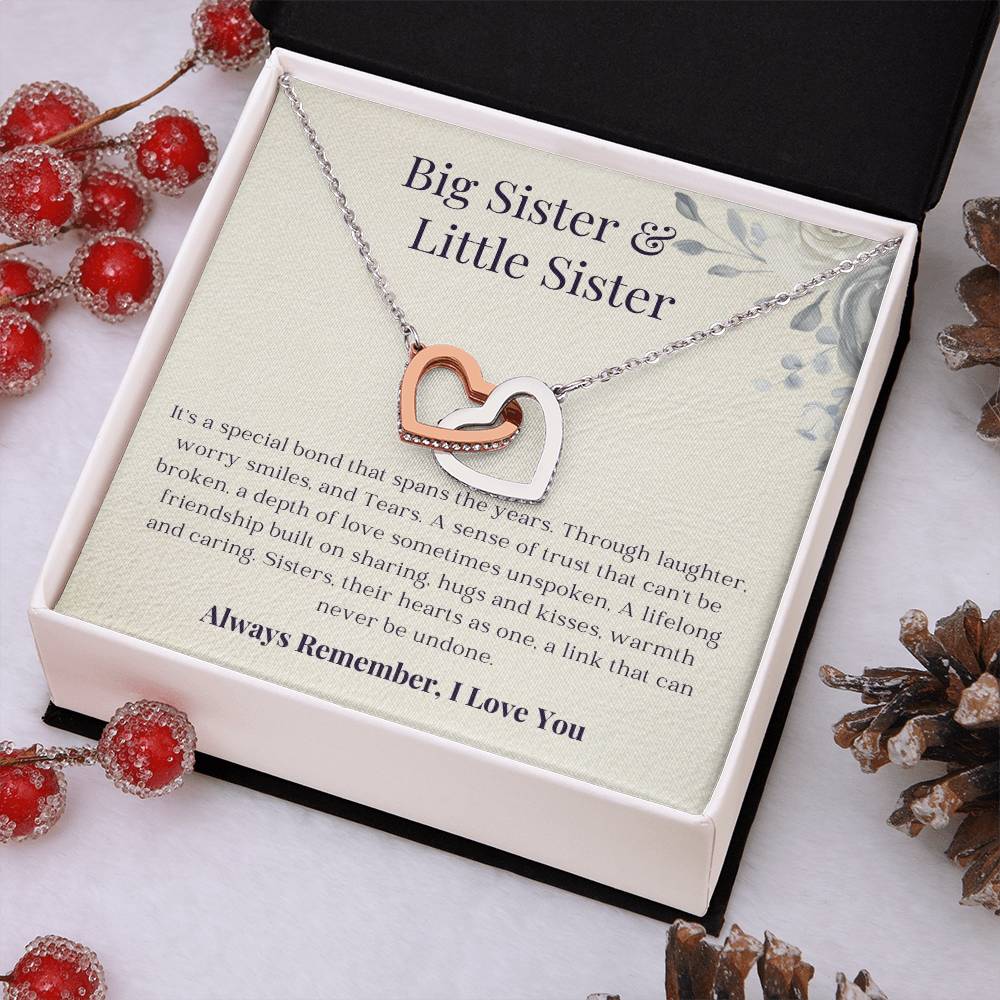 Big Sister Little Sister | Special  Bond | Interlocking Heart Necklace