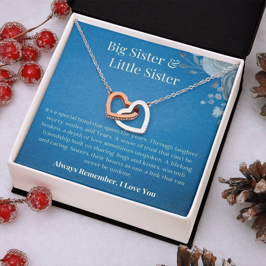 Big Sister Little Sister | Special Bond | Interlocking Heart Necklace