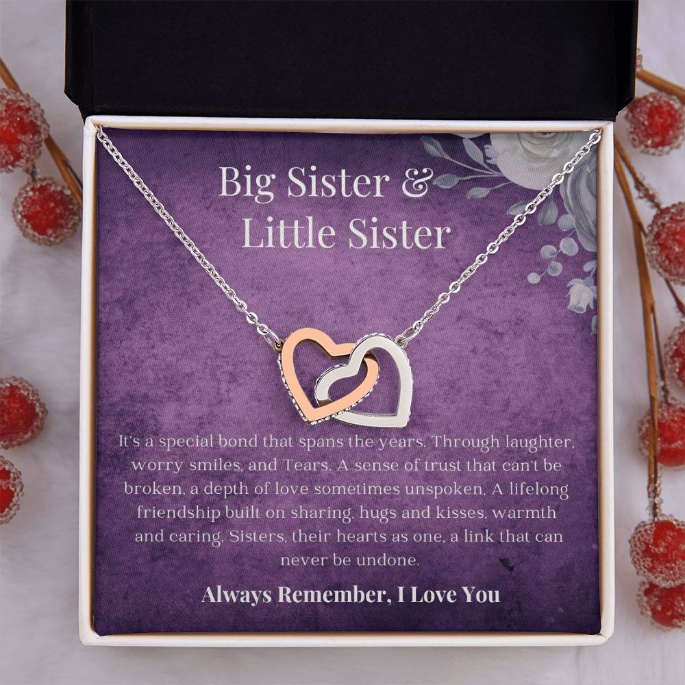 Big Sister Little Sister | Special Bond | Interlocking Heart Necklace