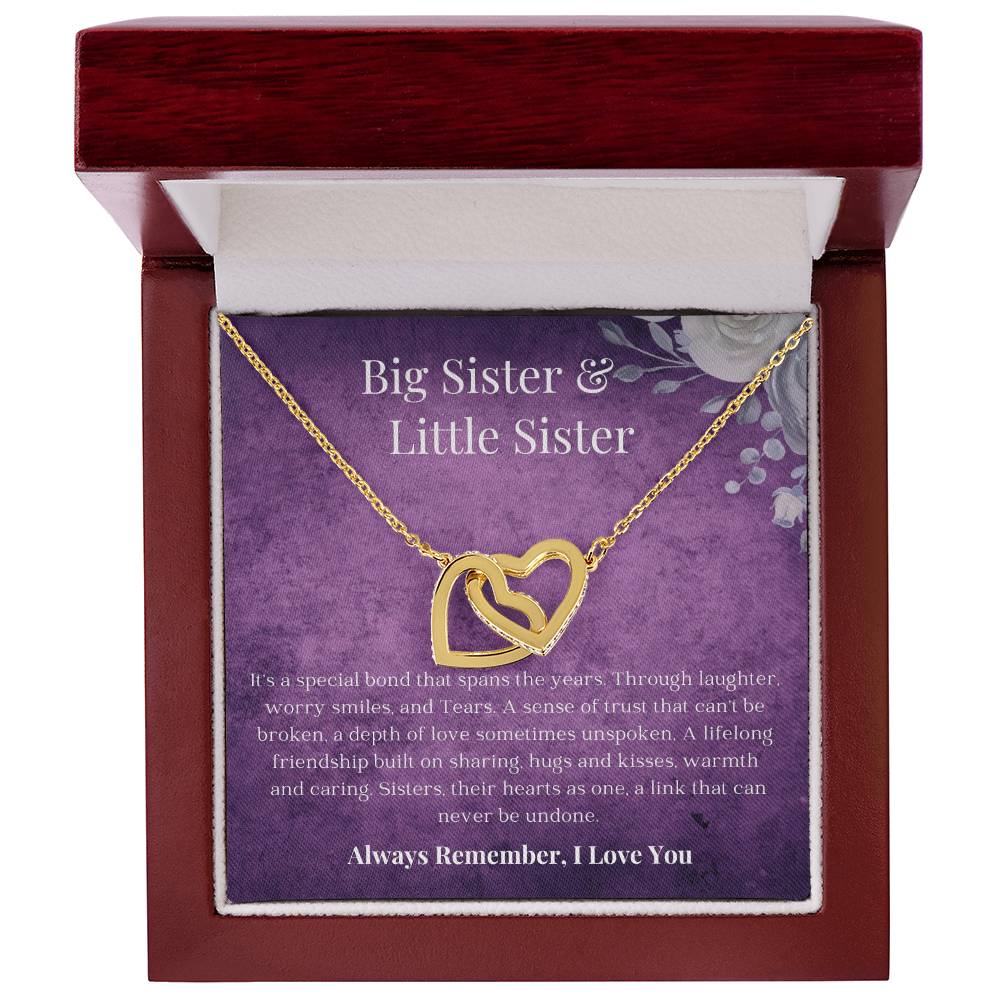 Big Sister Little Sister | Special Bond | Interlocking Heart Necklace