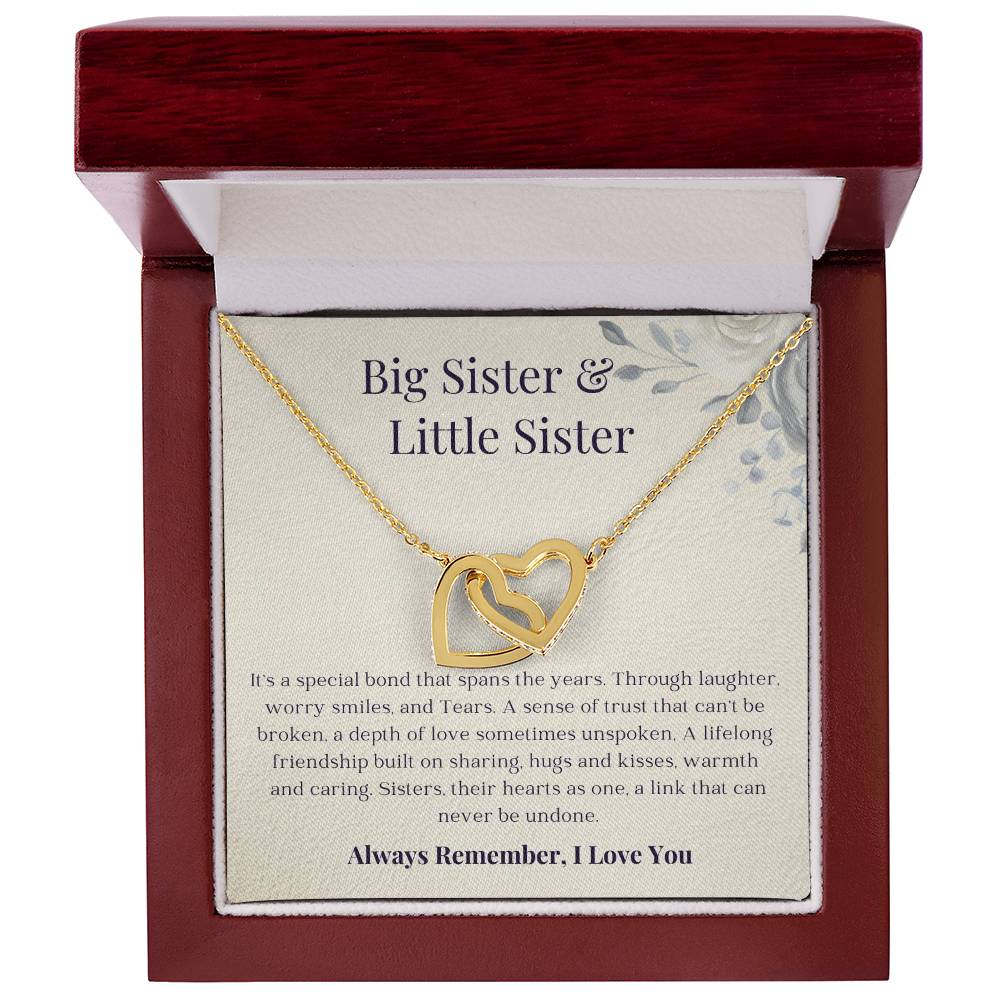 Big Sister Little Sister | Special  Bond | Interlocking Heart Necklace