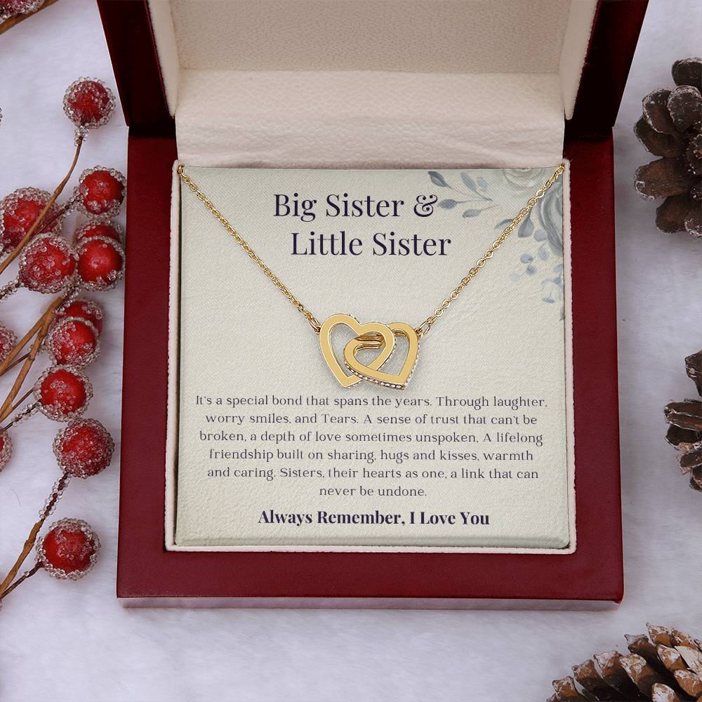 Big Sister Little Sister | Special  Bond | Interlocking Heart Necklace