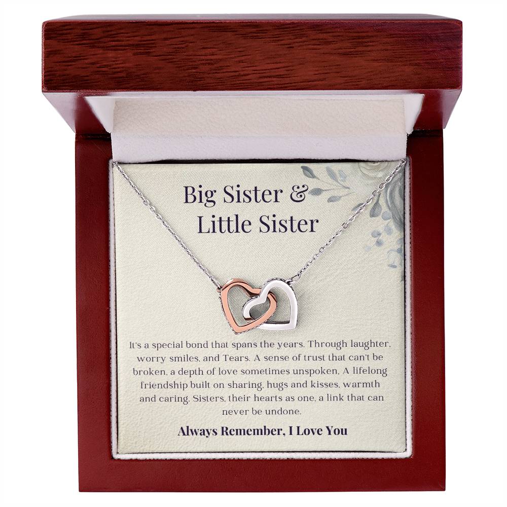 Big Sister Little Sister | Special  Bond | Interlocking Heart Necklace