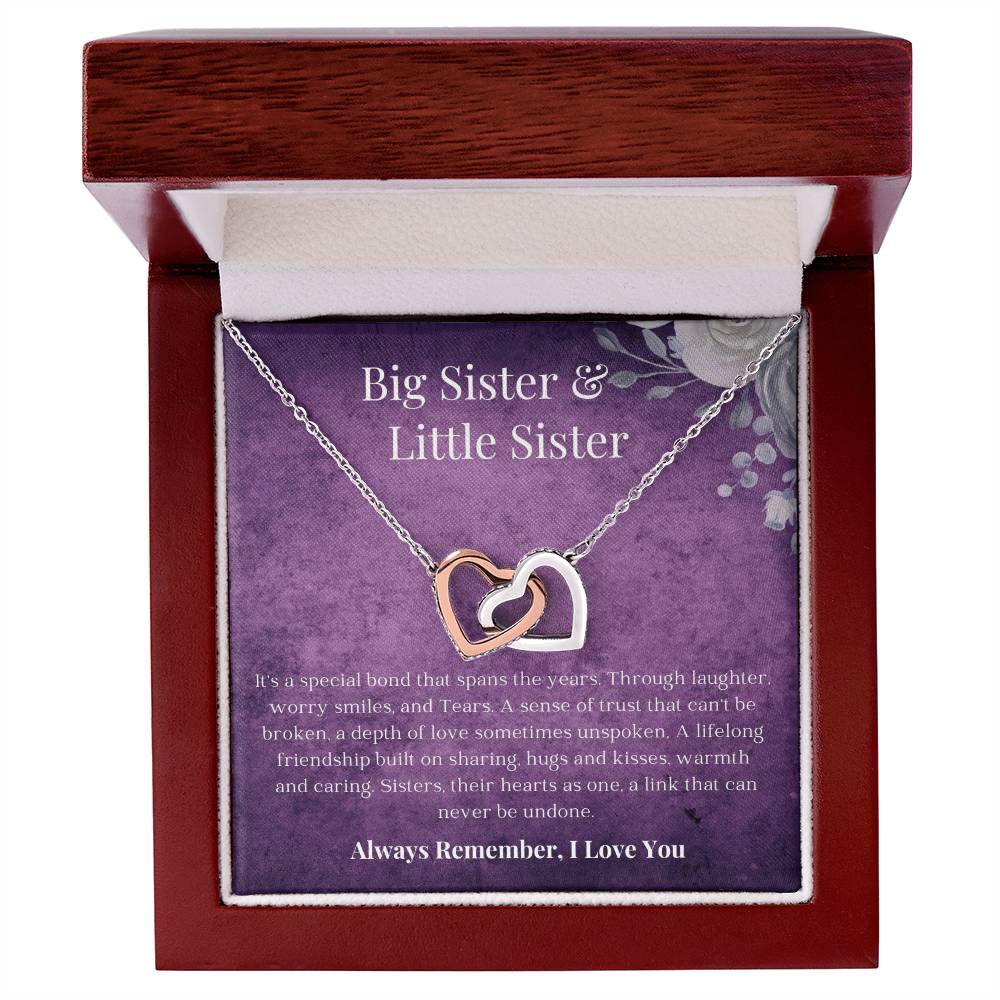 Big Sister Little Sister | Special Bond | Interlocking Heart Necklace