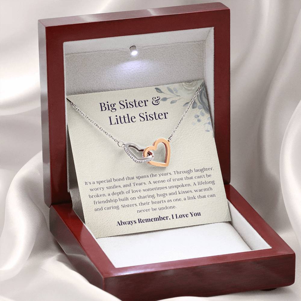 Big Sister Little Sister | Special  Bond | Interlocking Heart Necklace