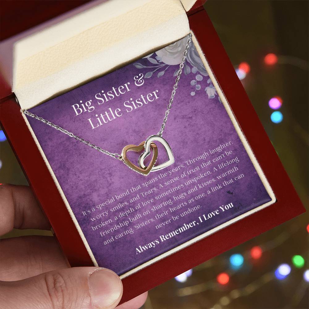 Big Sister Little Sister | Special Bond | Interlocking Heart Necklace