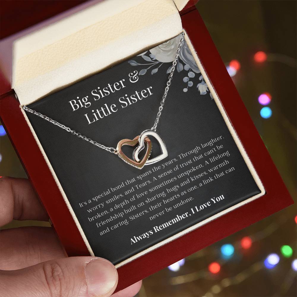 Big Sister Little Sister | Special Bond | Interlocking Heart Necklace