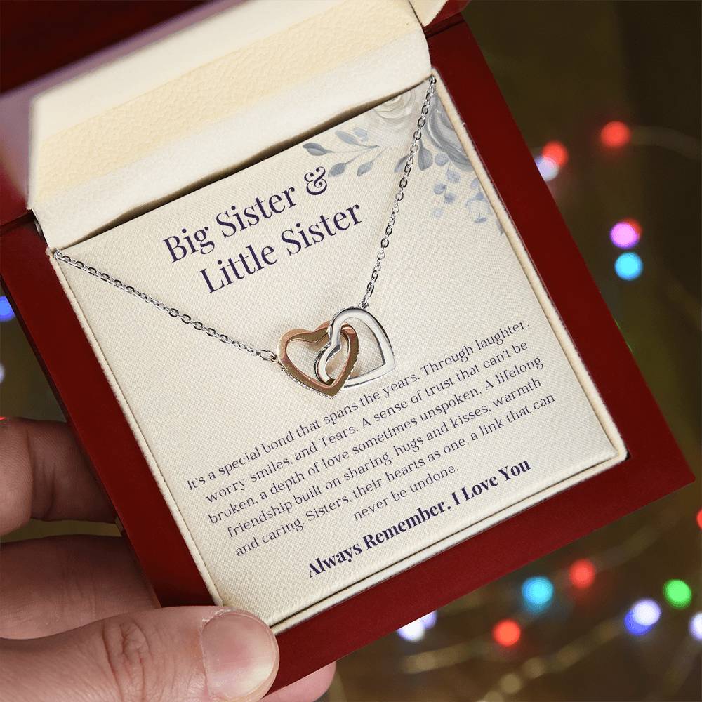 Big Sister Little Sister | Special  Bond | Interlocking Heart Necklace