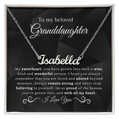 To My Amazing Granddaughter | So Proud | Name Necklace