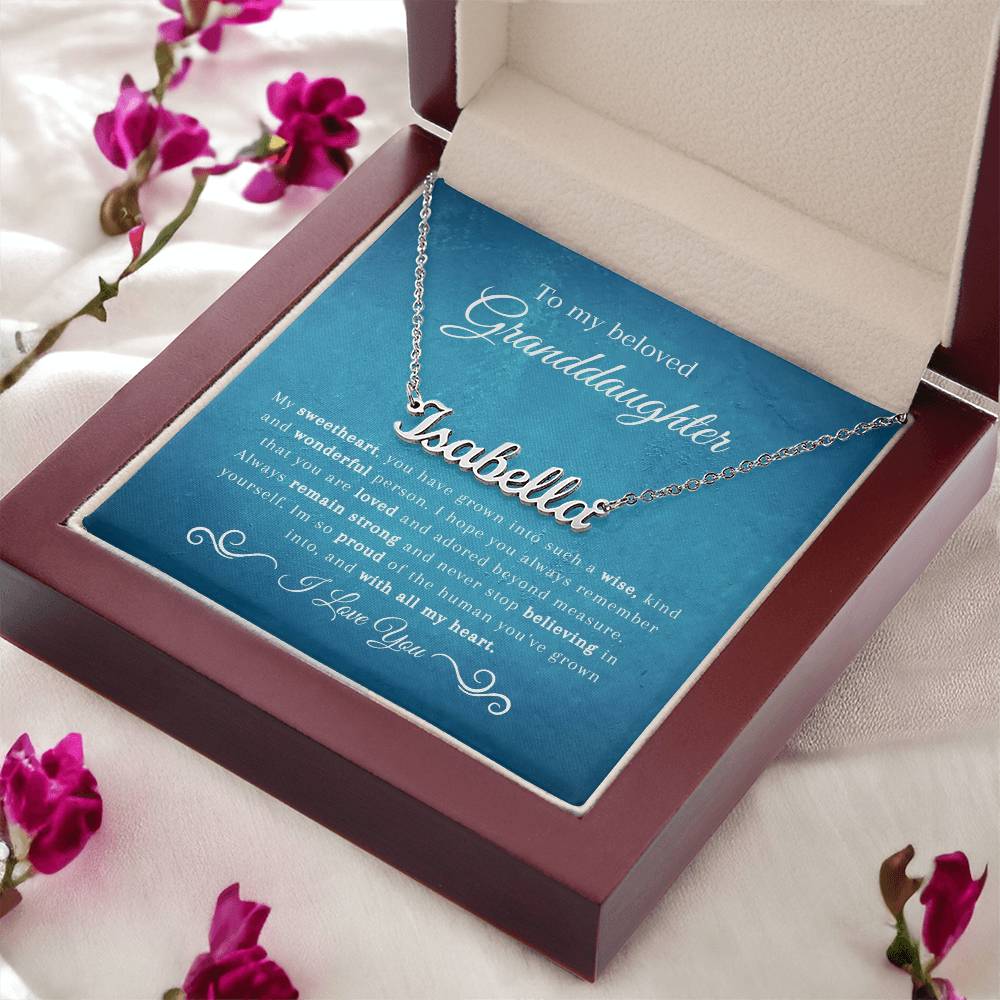 To My Amazing Granddaughter | So Proud | Name Necklace