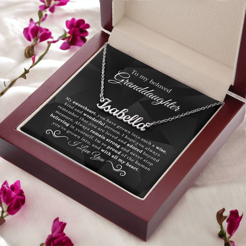 To My Amazing Granddaughter | So Proud | Name Necklace