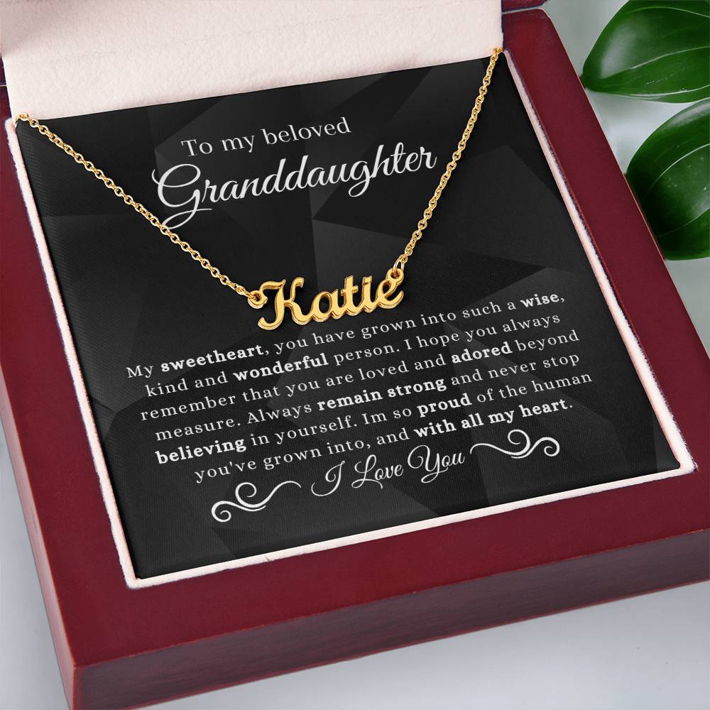 To My Amazing Granddaughter | So Proud | Name Necklace