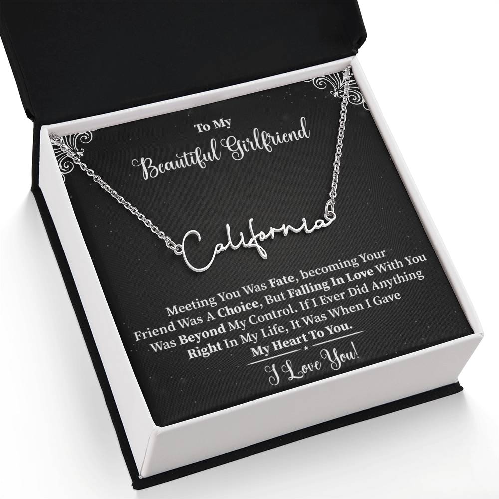 My Beautiful Girlfriend | Gold Signature Name Necklace