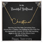 My Beautiful Girlfriend |  Give My Heart To You | Happy Anniversary | Customized Name  Necklace