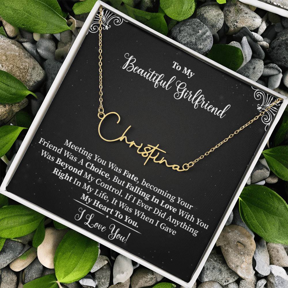 My Beautiful Girlfriend | Gold Signature Name Necklace