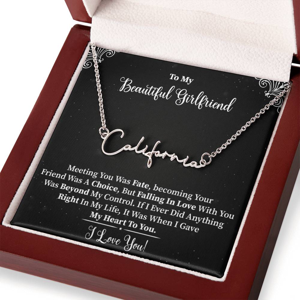 My Beautiful Girlfriend | Gold Signature Name Necklace