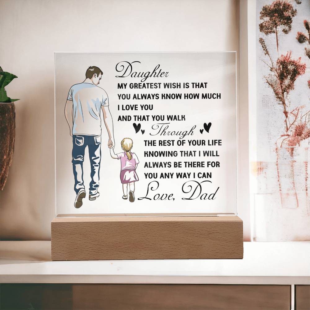 Father-Daughter | My Greatest Wish | Acrylic Keepsake