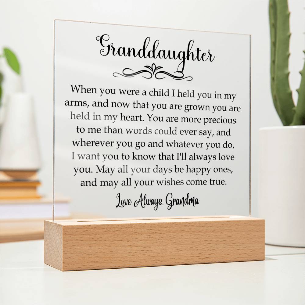 To My Grandaughter | May your Wishes Come True | Grandmother Keepsake