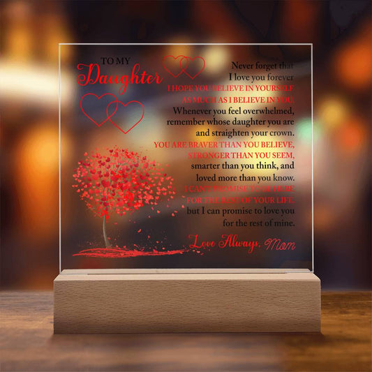 Mother-Daughter Love | Believe in Yourself | Acrylic Keepsake