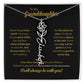To My Granddaughter | Dance In the Rain |  Personalized Flower Name Necklace