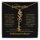 To My Granddaughter | Dance In the Rain |  Personalized Flower Name Necklace