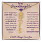 My Granddaughter | I will Always Love you | Birth Flower | 18K Gold  Finish