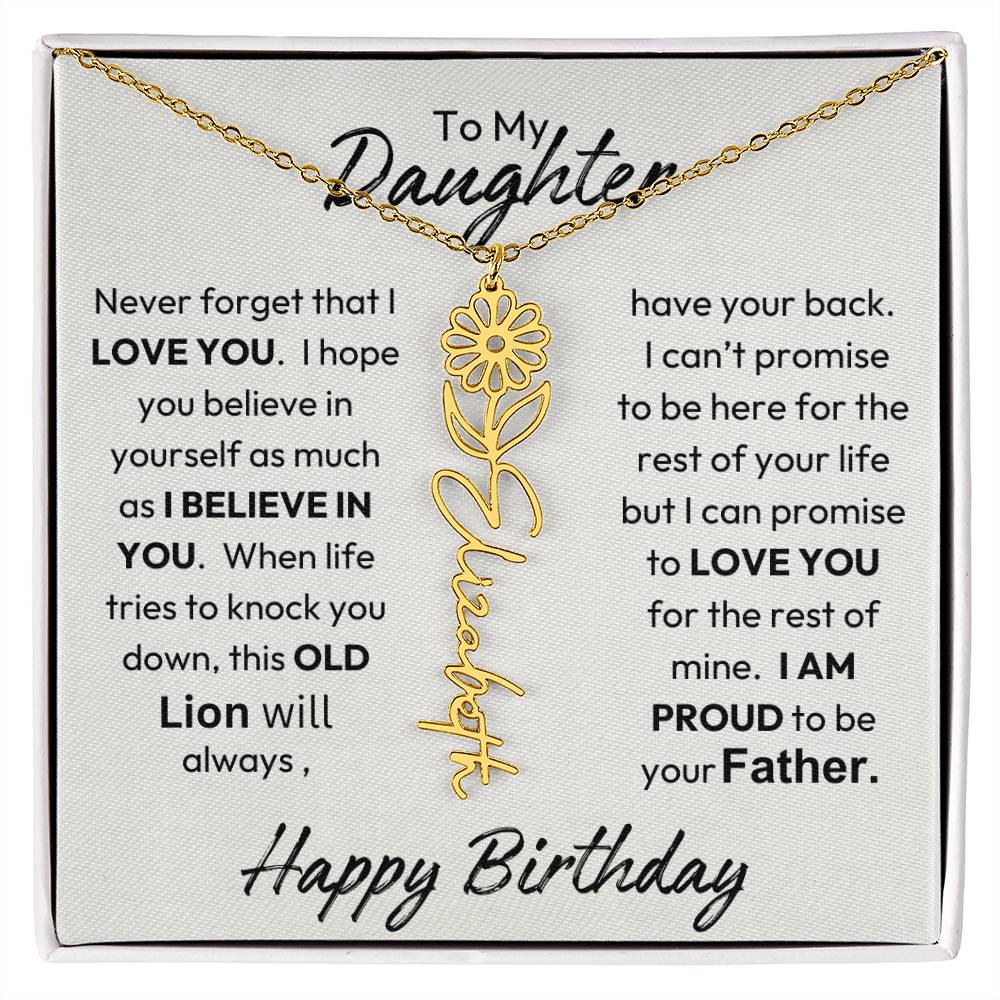 Father-Daughter |  Happy Birthday | Proud To Be Your Father | Birth Flower