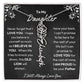 To My Daughter |  Proud To Be Your Father | Birth Flower Necklace | Gold