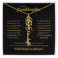 To My Granddaughter | Dance In the Rain |  Personalized Flower Name Necklace