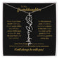 To My Granddaughter | Dance In the Rain |  Personalized Flower Name Necklace