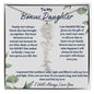 To My Bonus Daughter | Life gave me the Gift of You |  Birth Flower Necklace