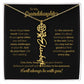 To My Granddaughter | Dance In the Rain |  Personalized Flower Name Necklace