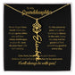 To My Granddaughter | Dance In the Rain |  Personalized Flower Name Necklace