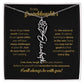 To My Granddaughter | Dance In the Rain |  Personalized Flower Name Necklace