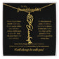 To My Granddaughter | Dance In the Rain |  Personalized Flower Name Necklace