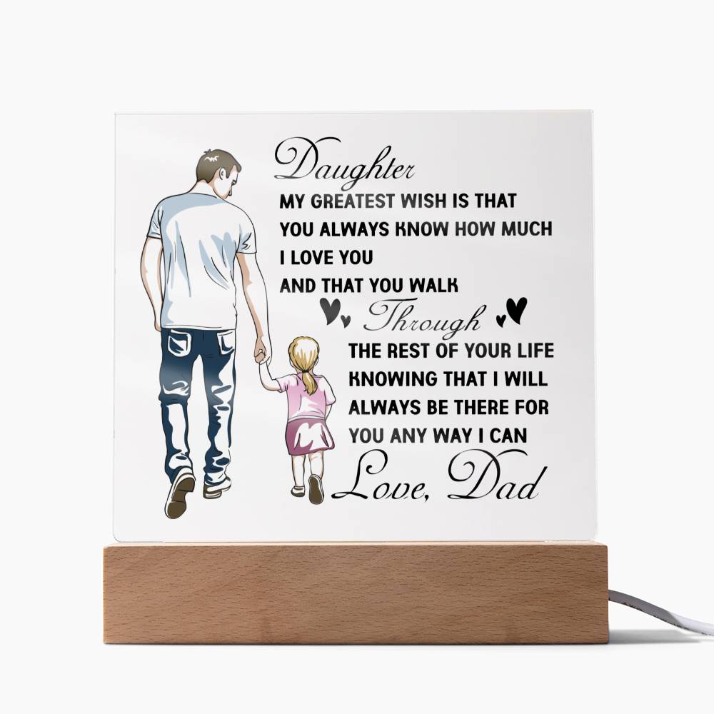 Father-Daughter | My Greatest Wish | Acrylic Keepsake