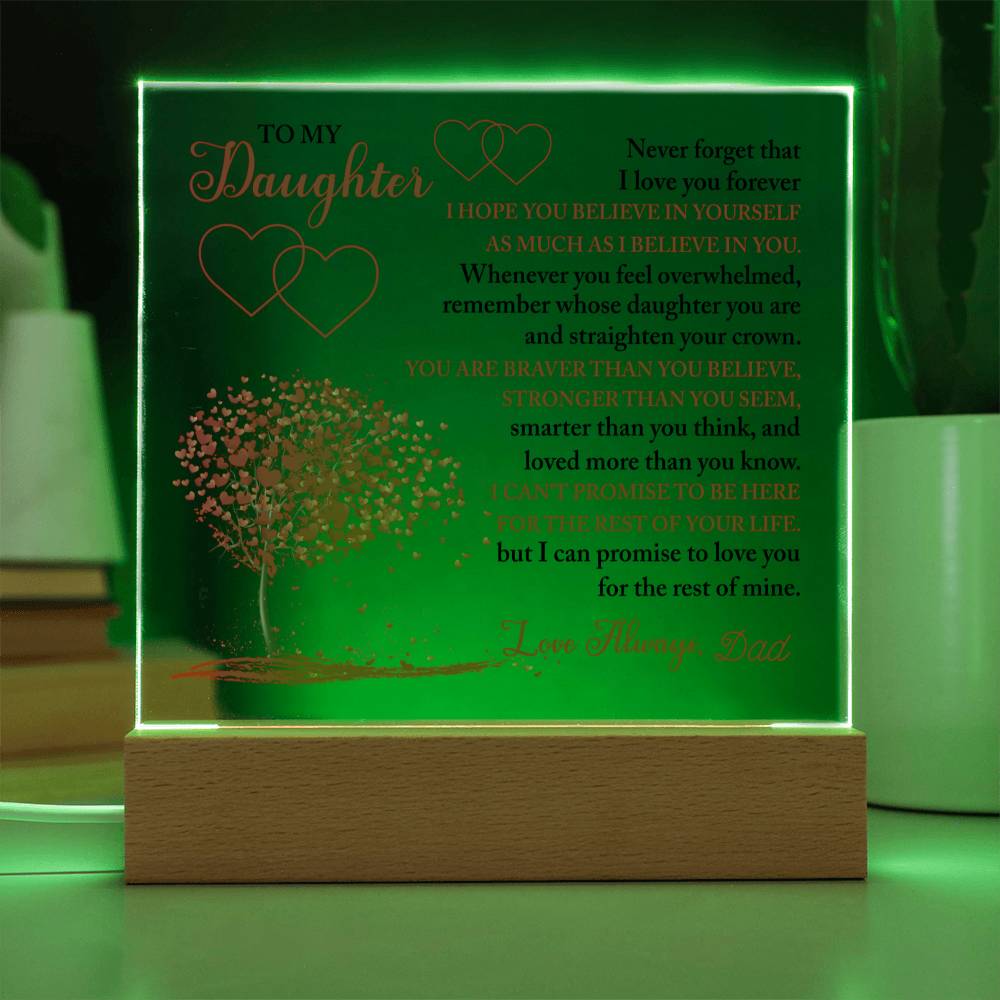 Father-Daughter Keepsake | Believe In Yourself As I Do