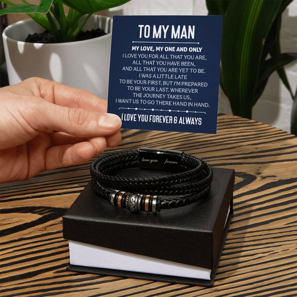 To My Man | Wherever The Journey Takes Us | Love You Forever Bracelet