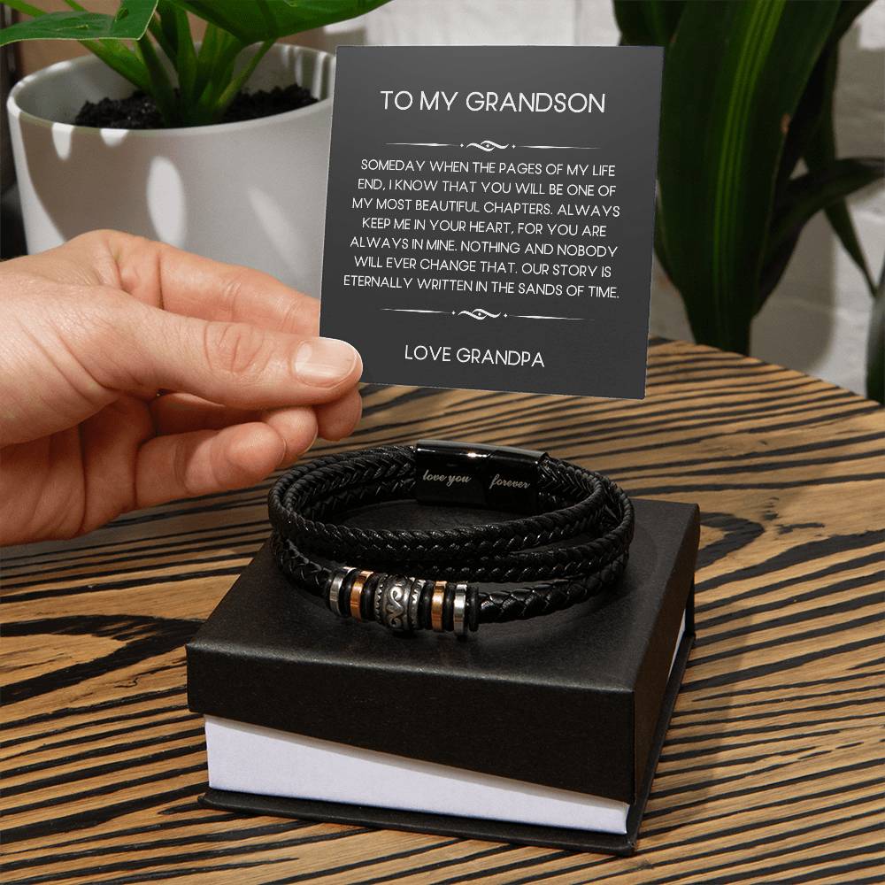 To My Grandson | Grandpa | Someday | Love You Forever Bracelet