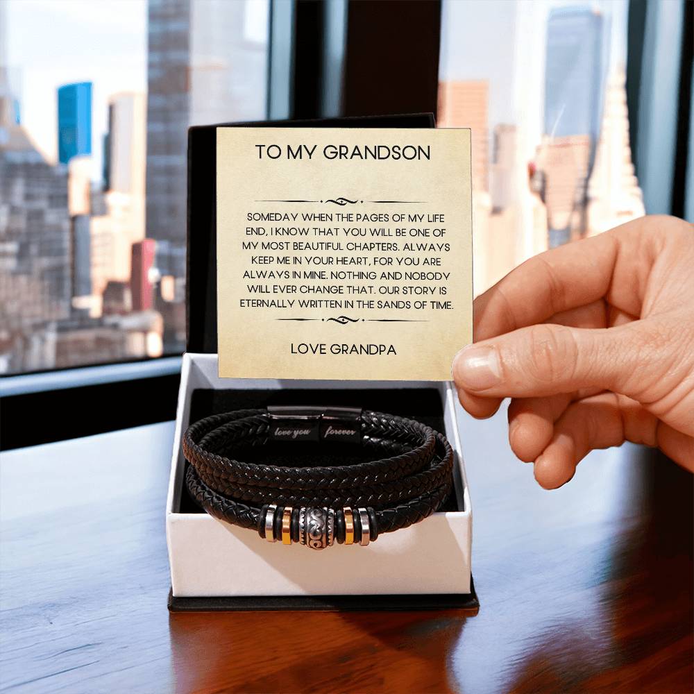 To My Grandson | Grandpa | Someday | Love You Forever Bracelet