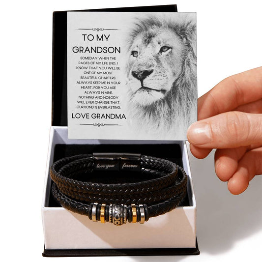 To My Grandson | Grandma | Our Bond | Love You Forever Bracelet