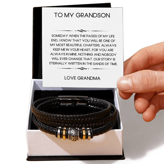 To My Grandson | Grandma | Someday | Love You Forever Bracelet