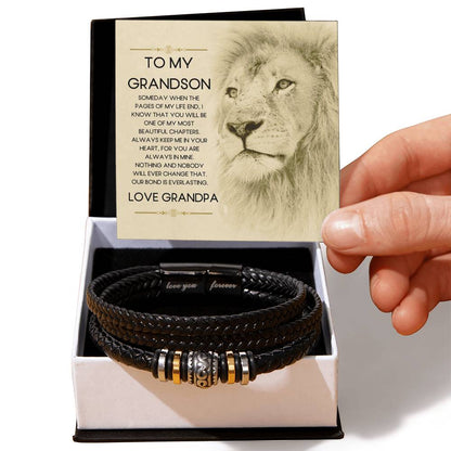 To My Grandson | Grandpa | Our Bond | Love You Forever Bracelet