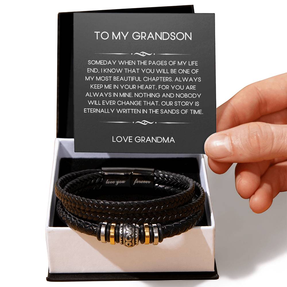 To My Grandson | Grandma |  Love You Forever Bracelet