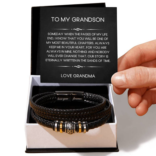 To My Grandson | Grandma | Someday | Love You Forever Bracelet